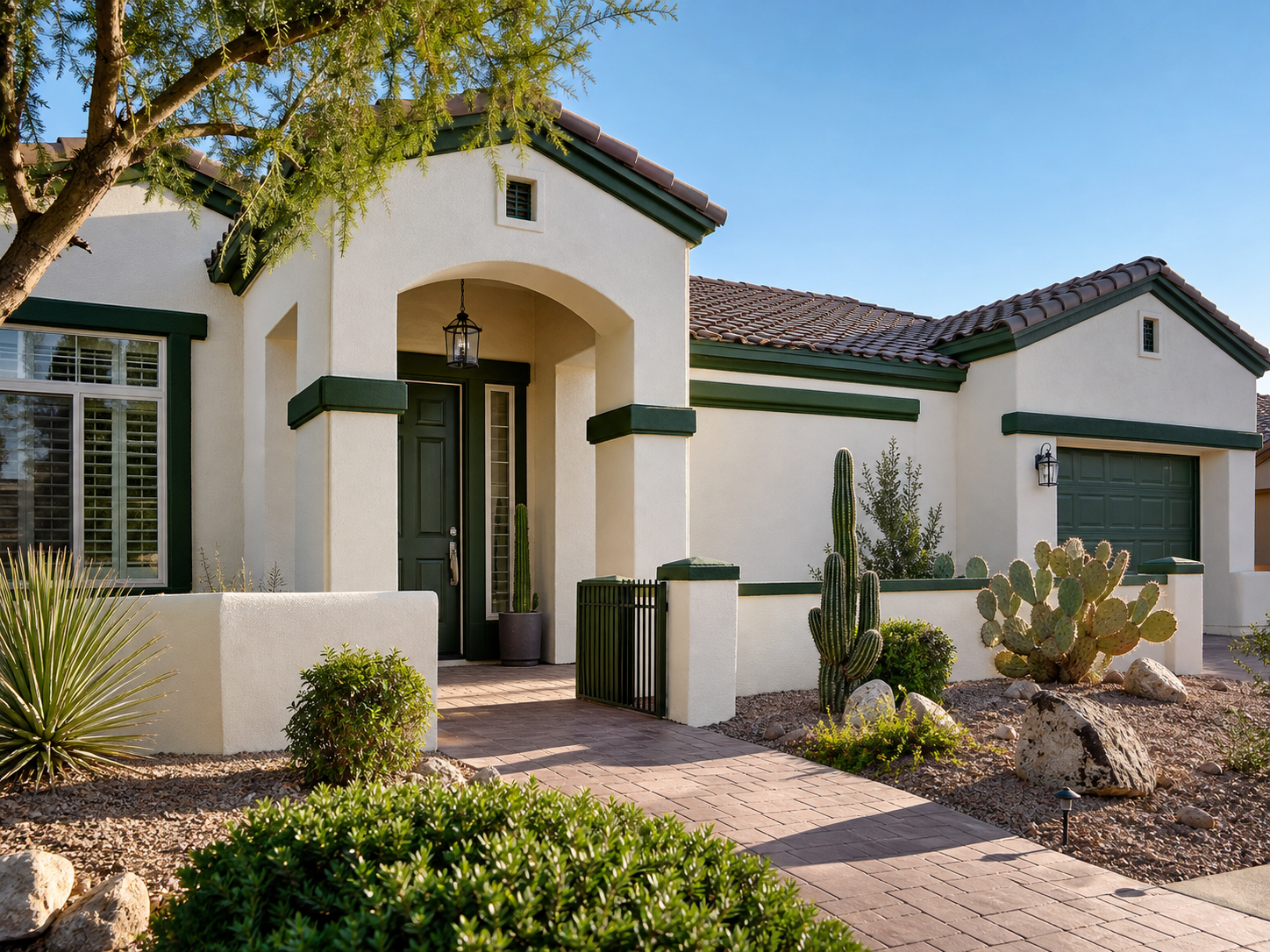 Freshly painted Arizona home exterior